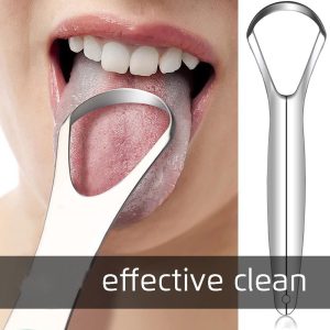 Iron tongue scraper